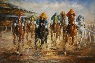 Course de chevaux européenne Peinture décoratif